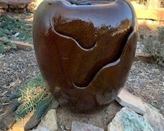Glazed ceramic fountain