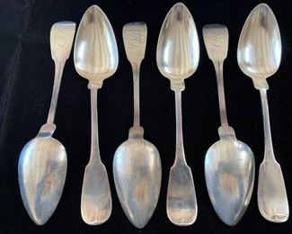 Coin silver 9" serving spoons