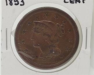 8c - 1853 Large Cent