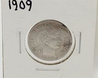 10c - 1909 Barber Dime