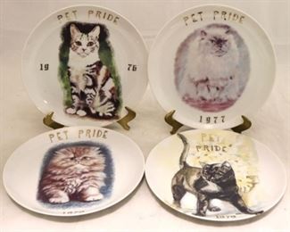 49 - Set of 4 Pet Pride Plates years 1976-1979