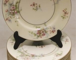 
71 - Set of 12 Haviland "Apple Blossom" Lunch Plates 7 1/2" round