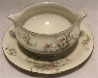 
76 - Haviland "Apple Blossom" Gravy Boat 7" x 3"