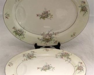 
80 - Set of 2 Haviland "Apple Blossom" Platters 14 x 11 16 x 13