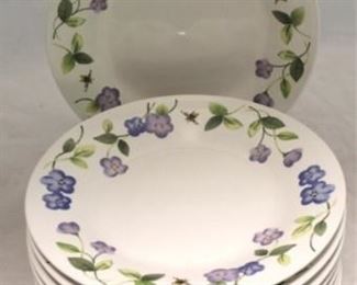 113 - Set of 8 "Blooms" Plates 11" round
