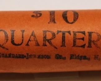 120c - 1953-D BU Roll Washington Quarters