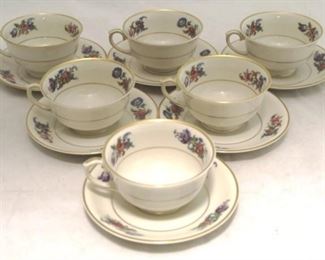 124 - Set of 6 Lumberton "Plymouth" Cups + Saucers 12pc.