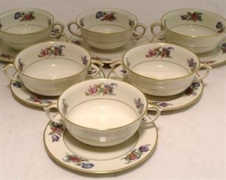 
127 - Set of 6 Lumberton "Plymouth" Cups + Saucers 12pc.