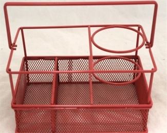 136 - Metal Carrier 9" x 6" x 12 1/2"