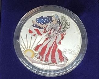 138c - 1999 American Eagle silver dollar in case
