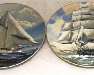 153 - 2 Rosenthal Collector Ship Plates 9" round