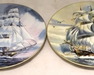 154 - 2 Rosenthal Collector Ship Plates 9" round