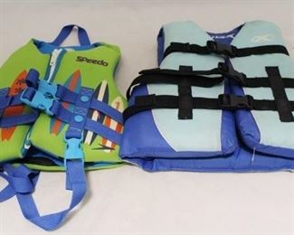 174 - Lot of 2 Boys Youth Life Jackets