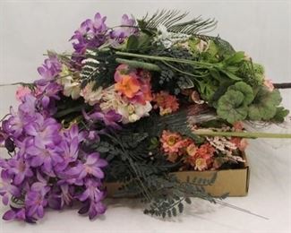 178 - Tray Lot of Assorted Faux Flowers