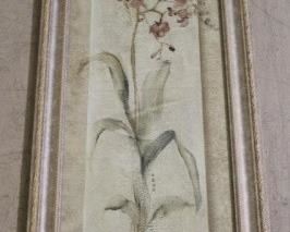 194 - Framed "Orchid" Print 16" x 40"