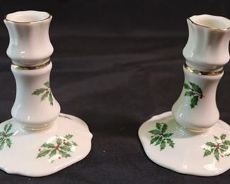209 - Pair of Lenox 5" Holiday Candlesticks