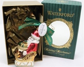 233 - Waterford Heirloom Santa & Sleigh Ornament