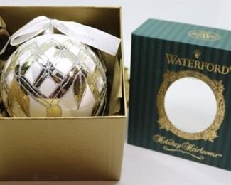 240 - Waterford Heirloom Holiday Lismore Ice Ball Ornament w /box