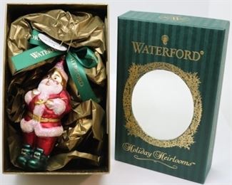 244 - Waterford Heirloom Holiday Santa's Warm Wishes Ornament - w /box