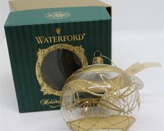250 - Waterford Heirloom Holiday Ashling Radiance Ball Ornament - w /box