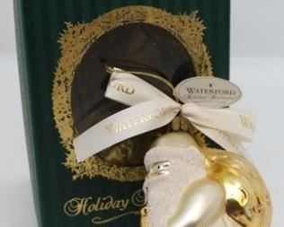 256 - Waterford Heirloom Holiday Santa's Good Cheer Ornament - w /box
