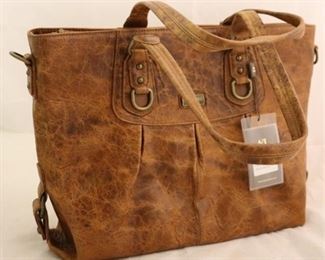 295 - Lazzaro Leather Ladies Handbag - NEW 11.5" x 15" w