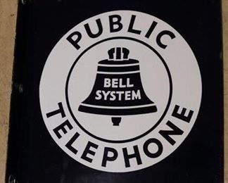 
299 - Porcelain Bell System Flange Sign 11" x 11" x 1.75"