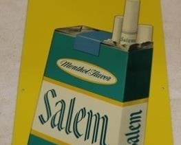 

301 - 1965 Metal Salem Cigarette Sign 8" x 22"