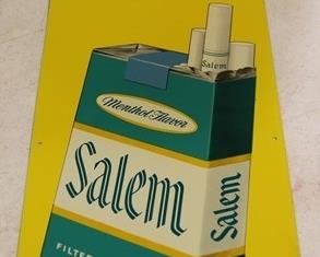 
302 - 1965 Metal Salem Cigarette Sign 8" x 22"