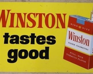 312 - Vintage Metal Winston Cigarette Sign 22" x 14"