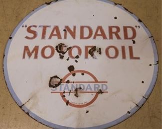 314 - Vintage Standard Oil 36" Round Double Sided Sign