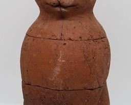 332 - Terracotta Kitty Cat - 13" tall (heavy)