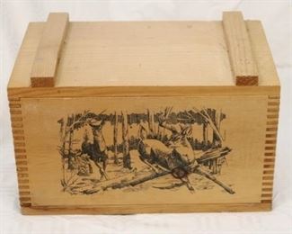 345 - Wooden Ammo Box w/ tray - 10.5" x 18" x 11"
