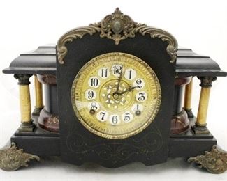347 - Gilbert Mantle Clock - AS IS 18.5" x 12.25"
