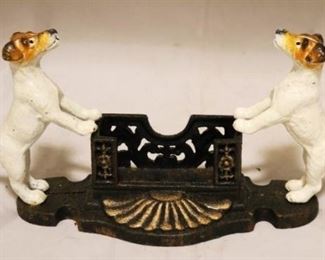 370 - Cast Iron Dog Business Card Holder 6" t x 12" w