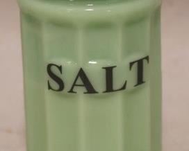 377 - Jadeite Salt Jar 5" h x 2.5" round