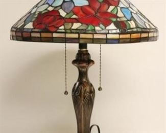 
404 - Stained Glass Lamp 23" t x 16" wide