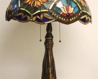 408 - Stained Glass Lamp 29" x 20"