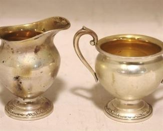 
424 - Sterling Creamer /Sugar Set by Damaskrose Heirloom