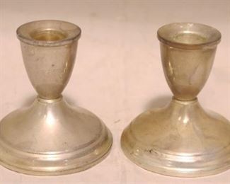 425 - Sterling Weighted Candlestick Holders by Duchin