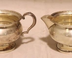 
426 - Sterling Weighted Sugar & Creamer set by Fisher
