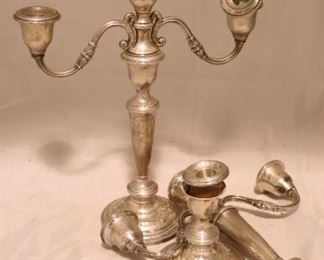 428 - Sterling Reed & Barton Candelabra & parts - AS IS weighted