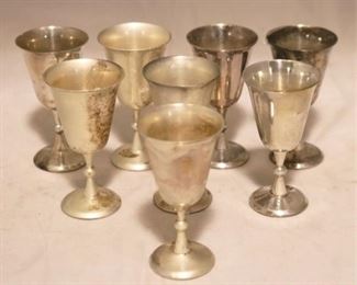 438 - Set of 8 Silver Cordials
