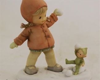 
505 - 1993 Enesco Figurine "Look Out - Something Good Is Coming Your Way!" 6" tall