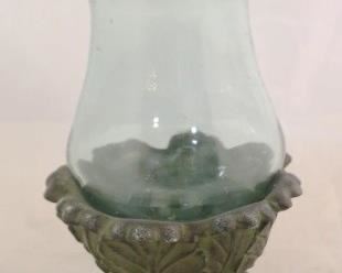 514 - Decorative Glass Vase w/ Stand 13 1/2