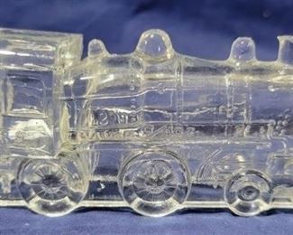 538 - Locomotive Glass Candy Holder 5 x 2