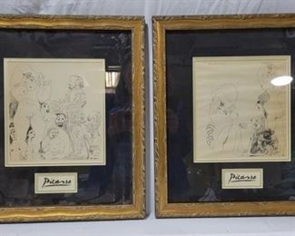 
549 - Pair of Framed Picasso Erotics 16.5 x 18.5