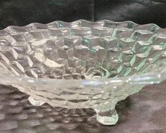 565 - Fostoria American Glass Footed Bowl 10.5 x 3