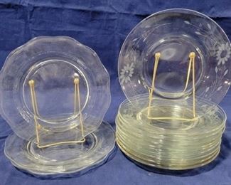 569 - Lot of Glass Salad Plates 8" 13pc