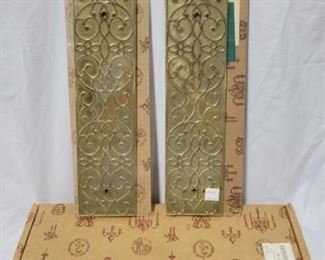 596 - 2 VA Metalcrafters 24-16 Florentine Pushplates w/ box